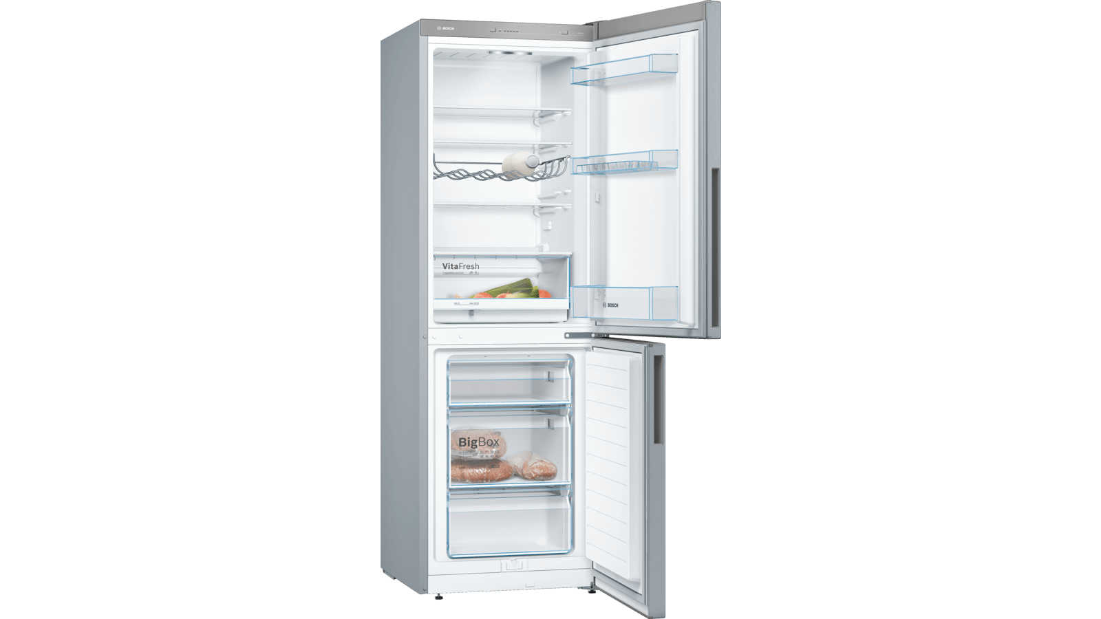 Bosch Kgv33vleag Free Standing Fridge Freezer With Freezer At Bottom