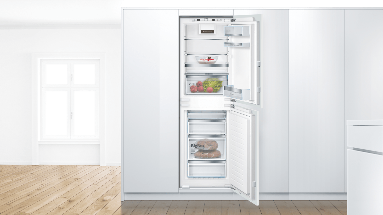 Bosch Kin85afe0g Built In Fridge Freezer With Freezer At Bottom