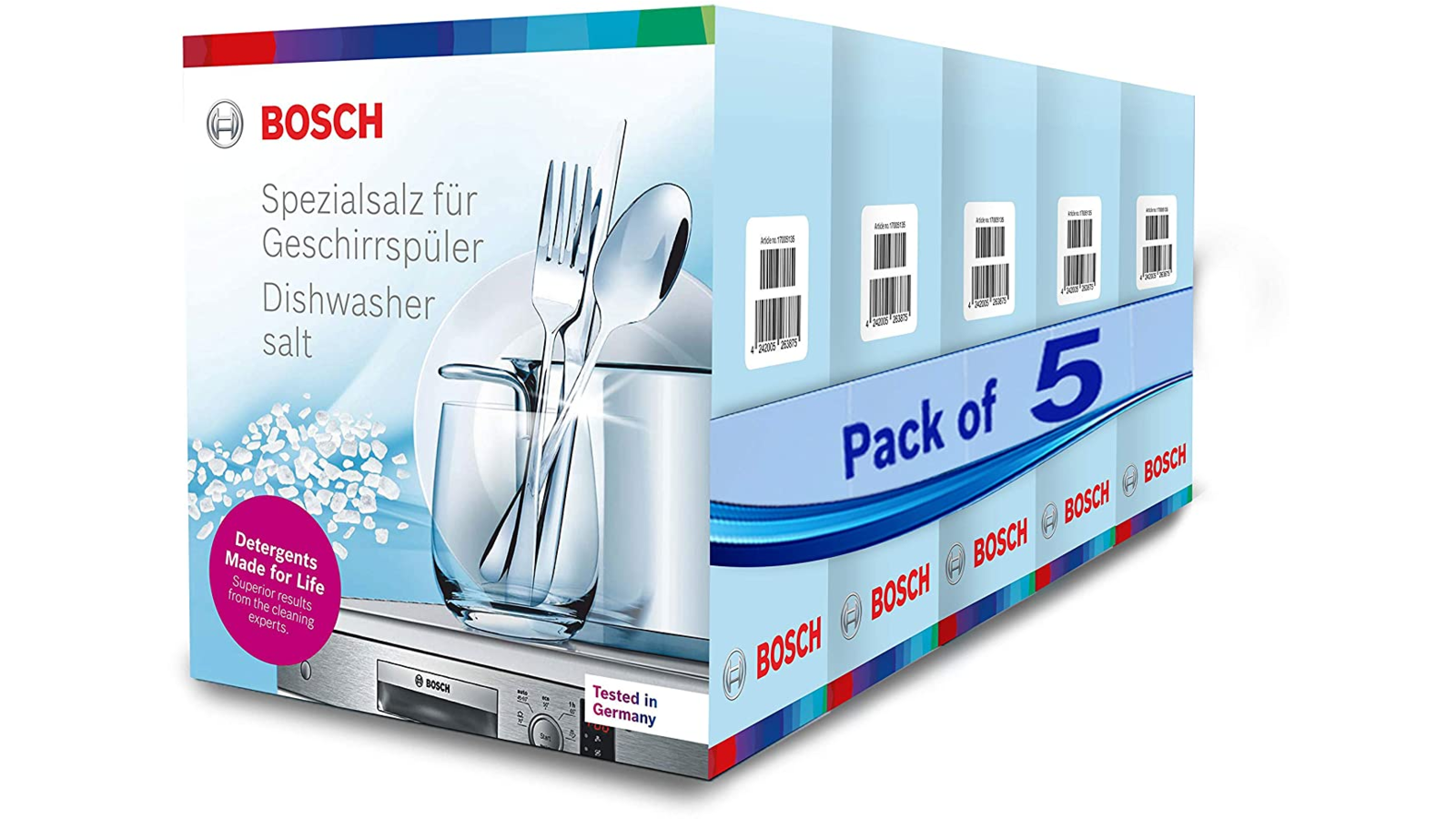 17005135 Bosch Dishwasher Salt 1 Kg (Pack of 5) BOSCH IN