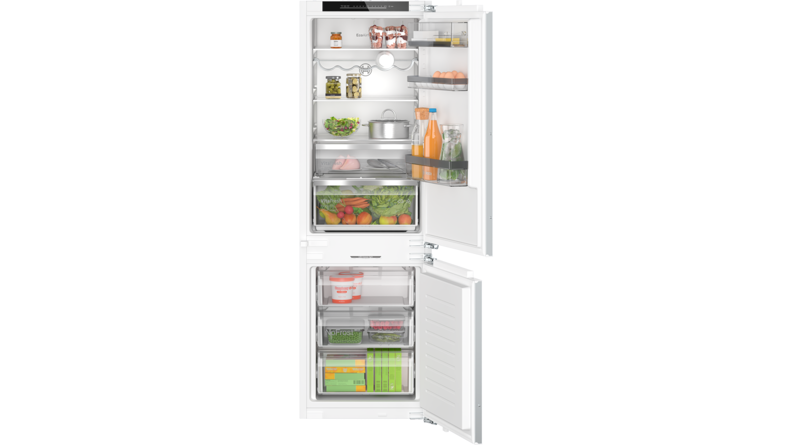 KIN86ADD0G Built-in fridge-freezer with freezer at bottom | Bosch GB