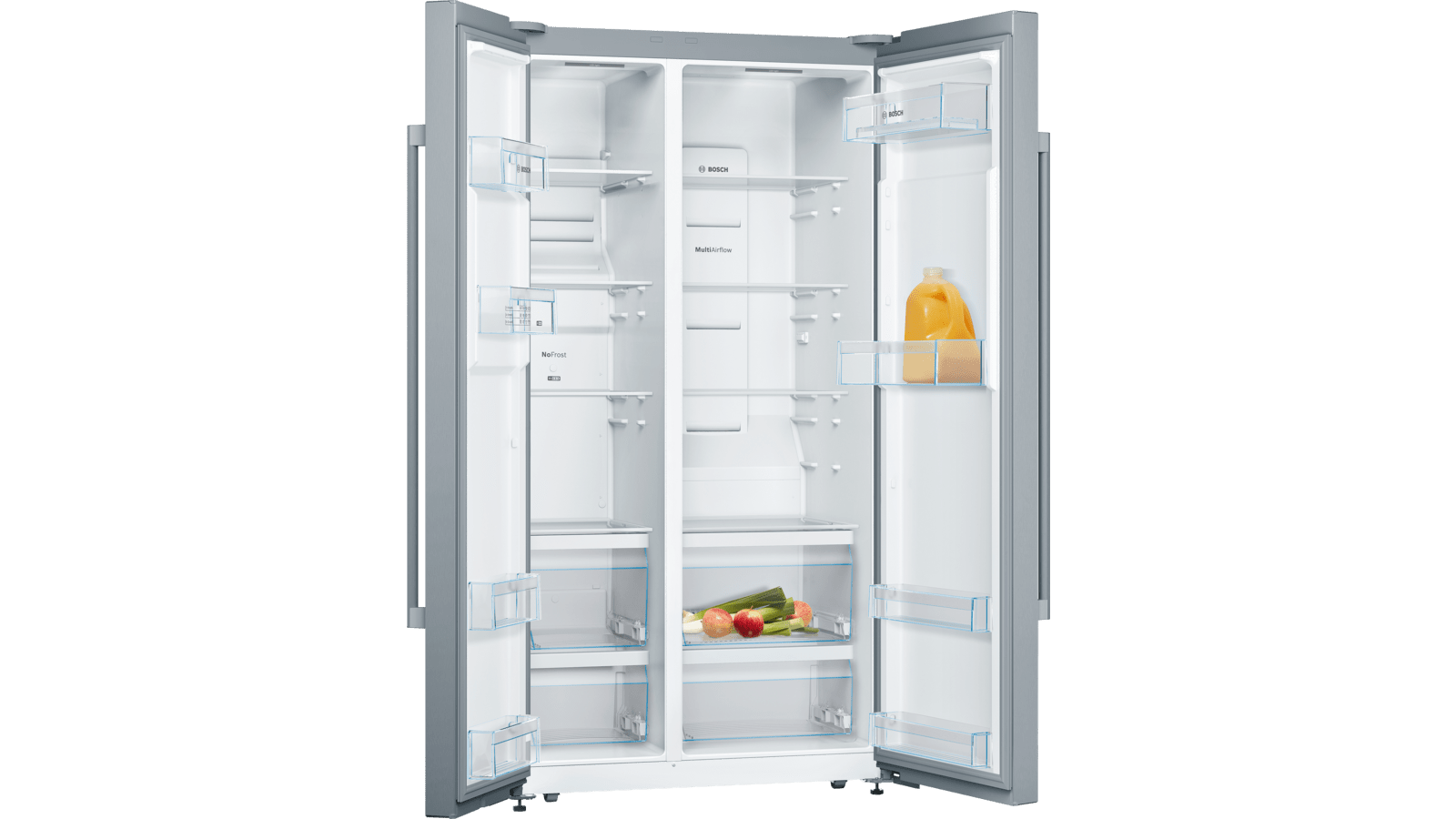 Bosch KAN90VI30 frigo américain frigos américains Autonome, Acier inoxydable, Américain, LED, Door-on-door, toucher 