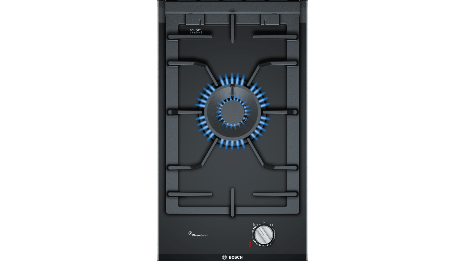 Placa Bosch Pra3a6d70 gas natural zona wok de 30.6 cm negro encimera vitrocerámica 1 30 modular 30cm quemador fuego tipo 8