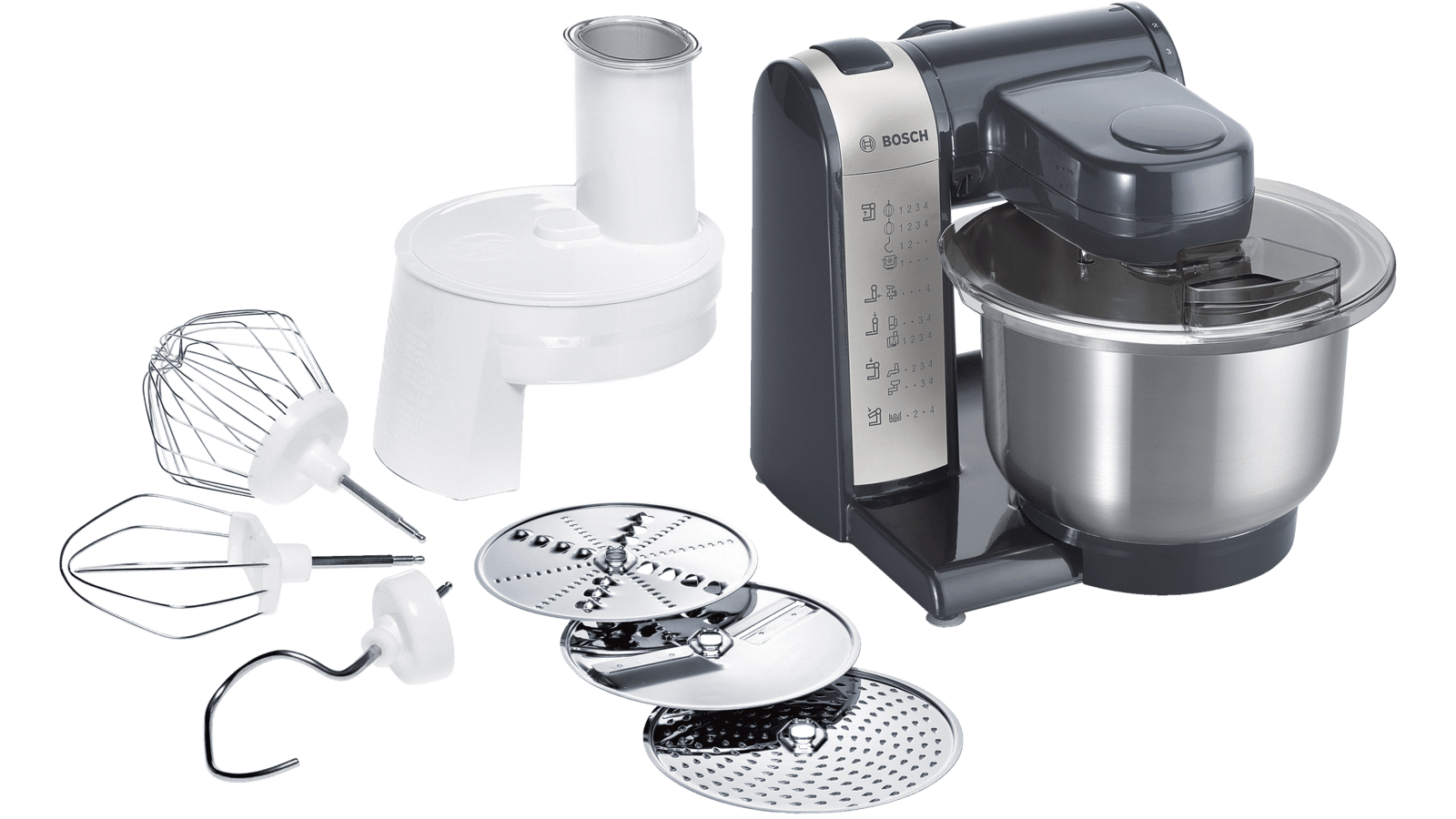 Robot de cocina MUM4 600 W Negro, Plateado MUM48A1