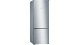 Série 4 Réfrigérateur-congélateur pose libre avec compartiment congélation en bas 191 x 70 cm Couleur inox KGV58VLEAS KGV58VLEAS-1