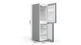 Series 2 Free-standing fridge-freezer with freezer at bottom 186 x 60 cm Stainless steel look KGN34NLEAG KGN34NLEAG-9