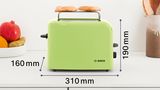Compact toaster Zielony TAT3A016 TAT3A016-2