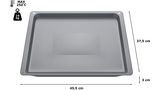 Baking tray 30 x 455 x 375 mm Anthracite HEZ531010 HEZ531010-2