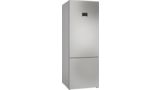 Serie 4 Szabadonálló, alulfagyasztós hűtő-fagyasztó kombináció 193 x 70 cm Szálcsiszolt acél színű KGN56XLEB KGN56XLEB-1