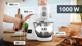 Serie 4 Robot kuchenny z wbudowaną wagą MUM 5 1000 W Biały, Srebrny MUM5X220 MUM5X220-2