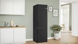 Series 4 free-standing fridge-freezer with freezer at bottom 203 x 60 cm Black stainless steel KGN39OXBT KGN39OXBT-2