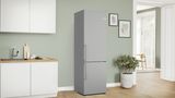 Series 4 free-standing fridge-freezer with freezer at bottom 203 x 60 cm Stainless steel look KGN39VLCT KGN39VLCT-3