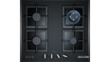 Series 6 Gas cooktop 60 cm Tempered Glass, Black PPH6A6B21A PPH6A6B21A-1