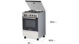 Serie 4 Cocina de gas de libre instalación PRO445-B IX Gris claro HSG45I21SE HSG45I21SE-8