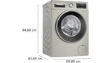 Series 6 Washing machine, front loader 9 kg 1400 rpm, Silver inox WGG2440XGB WGG2440XGB-7