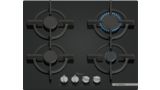 Serie 6 Placa de gas 60 cm Vidrio templado, Negro PPP6A6I10 PPP6A6I10-1