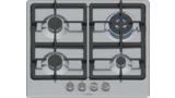 Serie 4 Placa de gas 60 cm Acero inoxidable PGH6B5K90 PGH6B5K90-1