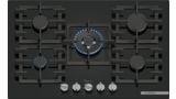 Serie 6 Placa de gas 75 cm Vidrio templado, Negro PPQ7A6I40 PPQ7A6I40-1