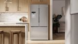Bosch 100 series refrigerator closed in kitchen