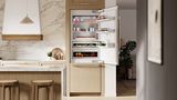 Bosch bottom freezer refrigerator with open doors