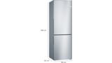 Serie 4 Kombinerad kyl/frys 186 x 60 cm Inox-Look KGV36VLEAS KGV36VLEAS-7