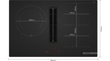 Serie 6 Placa de inducción con extractor integrado 80 cm Negro mate, sin perfiles PXJ81AH21E PXJ81AH21E-10