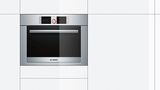 Series 8 Built-in compact oven with steam function 60 x 45 cm Stainless steel HBC36D754B HBC36D754B-2