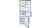 Serie | 6 Szabadonálló, alulfagyasztós hűtő-fagyasztó kombináció Inox - könnyű tisztítás KGE39BI40 KGE39BI40-1