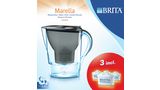 Wasserfilter Starterpaket BRITA MARELLA graphit (inkl. 3 Filterkartuschen) 00576704 00576704-1