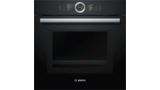 Series 8 Built-in oven with added steam and microwave function 60 x 60 cm Black HNG6764B6 HNG6764B6-1