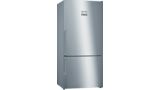 Serie | 6 free-standing fridge-freezer with freezer at bottom 186 x 86 cm Stainless steel (with anti-fingerprint) KGN86AI40B KGN86AI40B-1