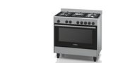Serie | 4 Dual fuel range cooker Stainless steel HSB738354A HSB738354A-4