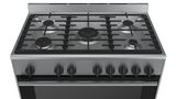 Serie | 4 Dual fuel range cooker Stainless steel HSB738354A HSB738354A-3