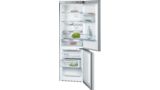 800 Series Free-standing fridge-freezer with freezer at bottom, glass door 23.5'' Stainless Steel B10CB80NVS B10CB80NVS-2