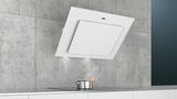 iQ500 Væghængt emhætte 90 cm Klart glas med hvidt tryk, Hvid LC98KLP20 LC98KLP20-7