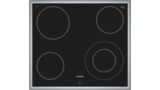 Series 4 Electric hob 60 cm control panel on the cooker, Black, surface mount with frame NKF645GA1C NKF645GA1C-1