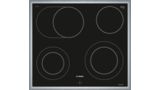 Series 4 Electric hob 60 cm control panel on the cooker, Black, surface mount with frame NKH645GA1M NKH645GA1M-1