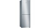 Series 4 Free-standing fridge-freezer with freezer at bottom 186 x 60 cm Stainless steel look KGN34VL35G KGN34VL35G-1