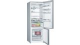 Serie | 6 Free-standing fridge-freezer with freezer at bottom, glass door Black, 70 cm KGN56LB40O KGN56LB40O-2
