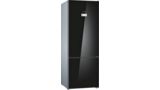 Serie | 6 Free-standing fridge-freezer with freezer at bottom, glass door Black, 70 cm KGN56LB40O KGN56LB40O-1