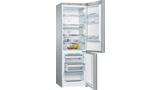 800 Series Free-standing fridge-freezer with freezer at bottom, glass door 23.5'' White B10CB80NVW B10CB80NVW-2