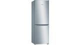 Serie | 2 Free-standing fridge-freezer with freezer at bottom 176 x 60 cm Inox-look KGN33NL3AG KGN33NL3AG-1