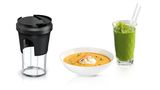 Universal cutter 3 x glass with storage lid, 1 x ToGo blender cup, 1 x chopping / blending blade, 1 x grinding blade, 2 x blade protector cap 00577187 00577187-6