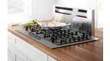 Benchmark® Gas Cooktop 36'' Tempered glass, Dark silver NGMP677UC NGMP677UC-21