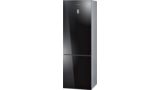 Series 8 Free-standing fridge-freezer with freezer at bottom, glass door 185 x 60 cm Black KGN36SB31 KGN36SB31-1