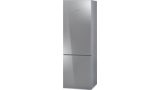 Free-standing fridge-freezer with freezer at bottom, glass door 185 x 60 cm Stainless steel KGN36S71 KGN36S71-1