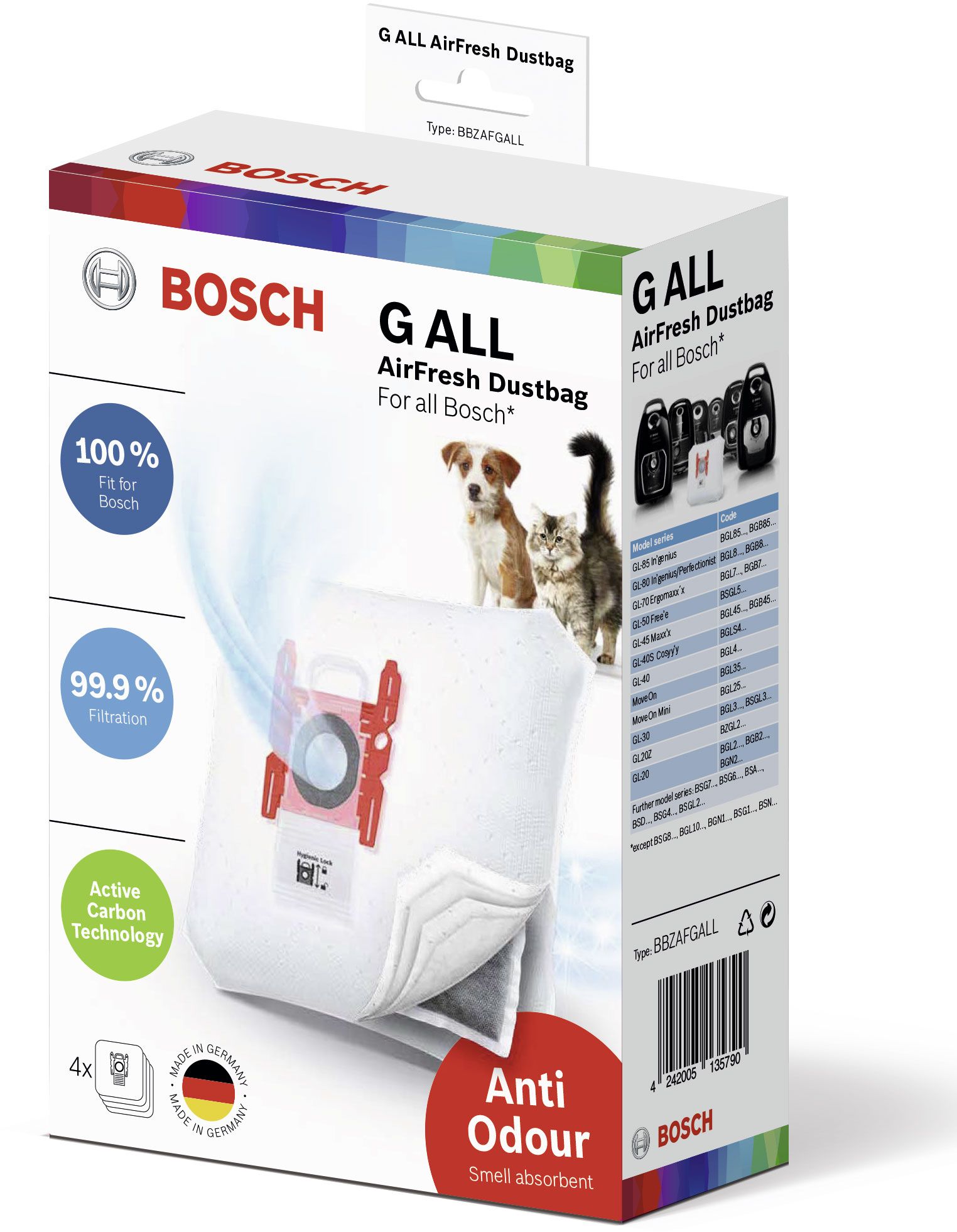 Saci aspirator pentru aspirator Bosch BBZAFGALL AirFresh GALL Anti Odour 