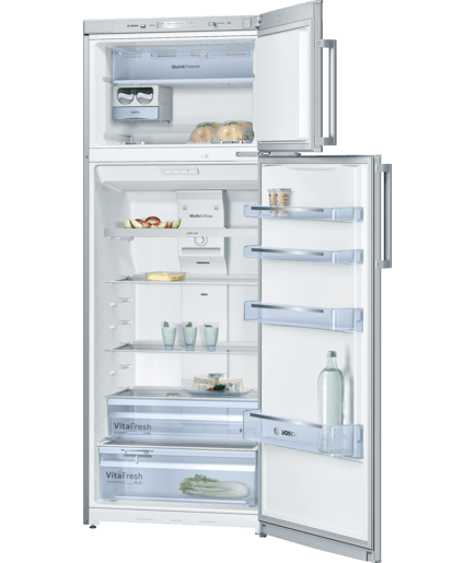 Refrigerateur-avec-congelateur BOSCH Kdn46vl20 Réfrigérateur/Congélateur  Pose Libre Largeur 70 Cm Profondeur 65 Cm Hauteur 185 Cm 375 Litres  Congélateur Haut Classe A+ Inoxlook moins cher