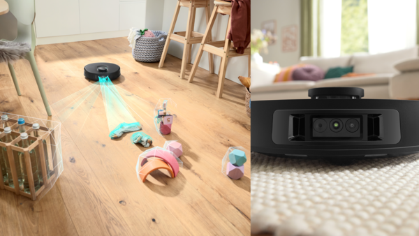 Robot aspirator Spotless ocolind obstacolele, se simuleaza modelul de recunoastere a obstacolelor