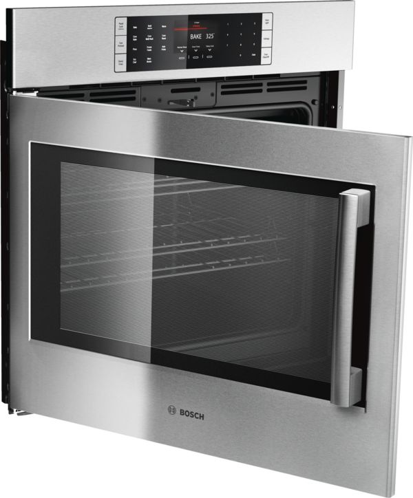Close-up of Bosch wall oven with SideOpening door 