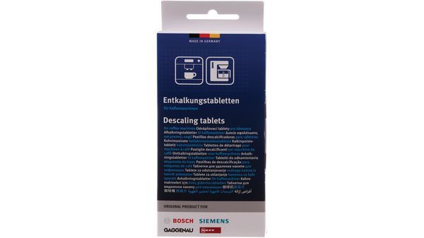 Descaling tablets for coffee machines Contents: 3 pieces (36 gr) - sufficient for 3 treatments 00311821 00311821-2